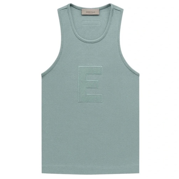 Essentials Fear Of God Waffle Sleeveless Tank Top Sycamore Green - Picture 1 of 2